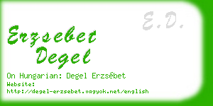 erzsebet degel business card